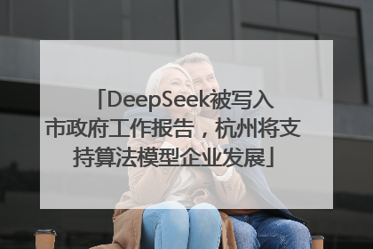 DeepSeek被写入市政府工作报告，杭州将支持算法模型企业发展